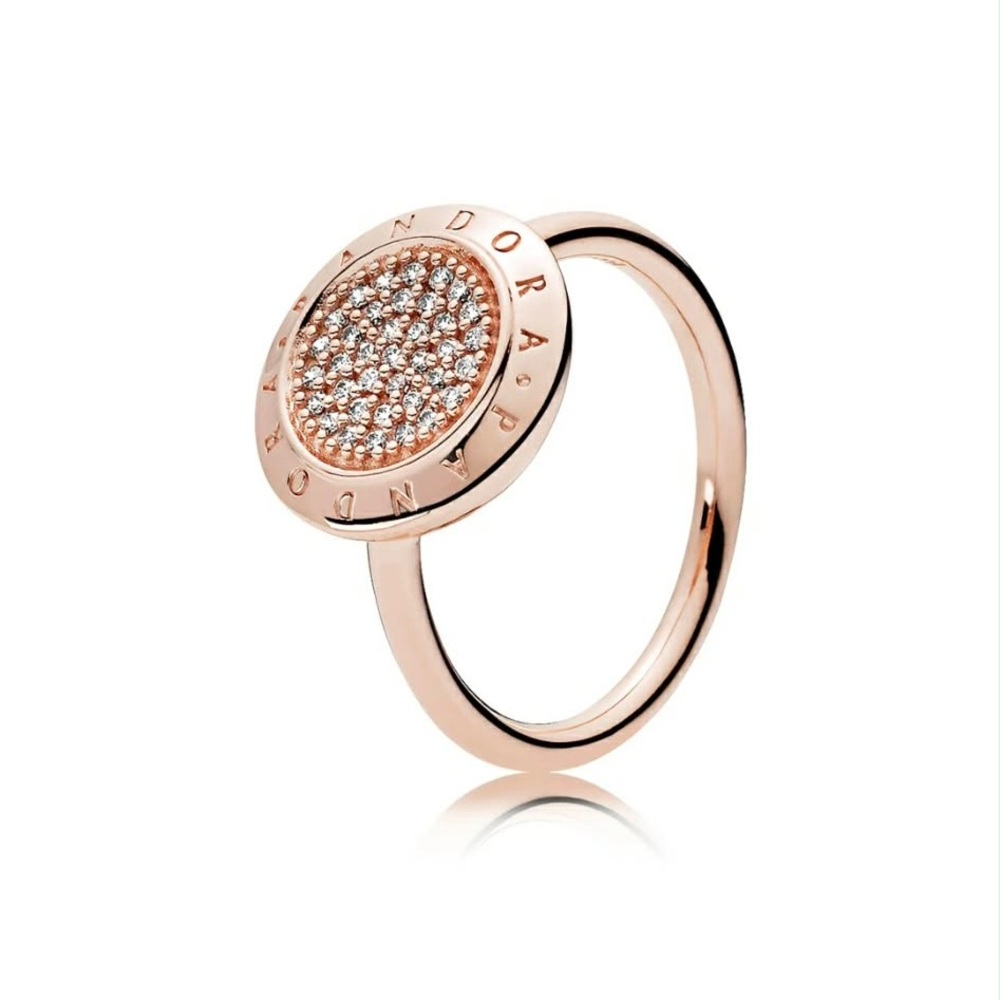 PANDORA ROSE GOLD RING SIZE 48 - Picture 1 of 5